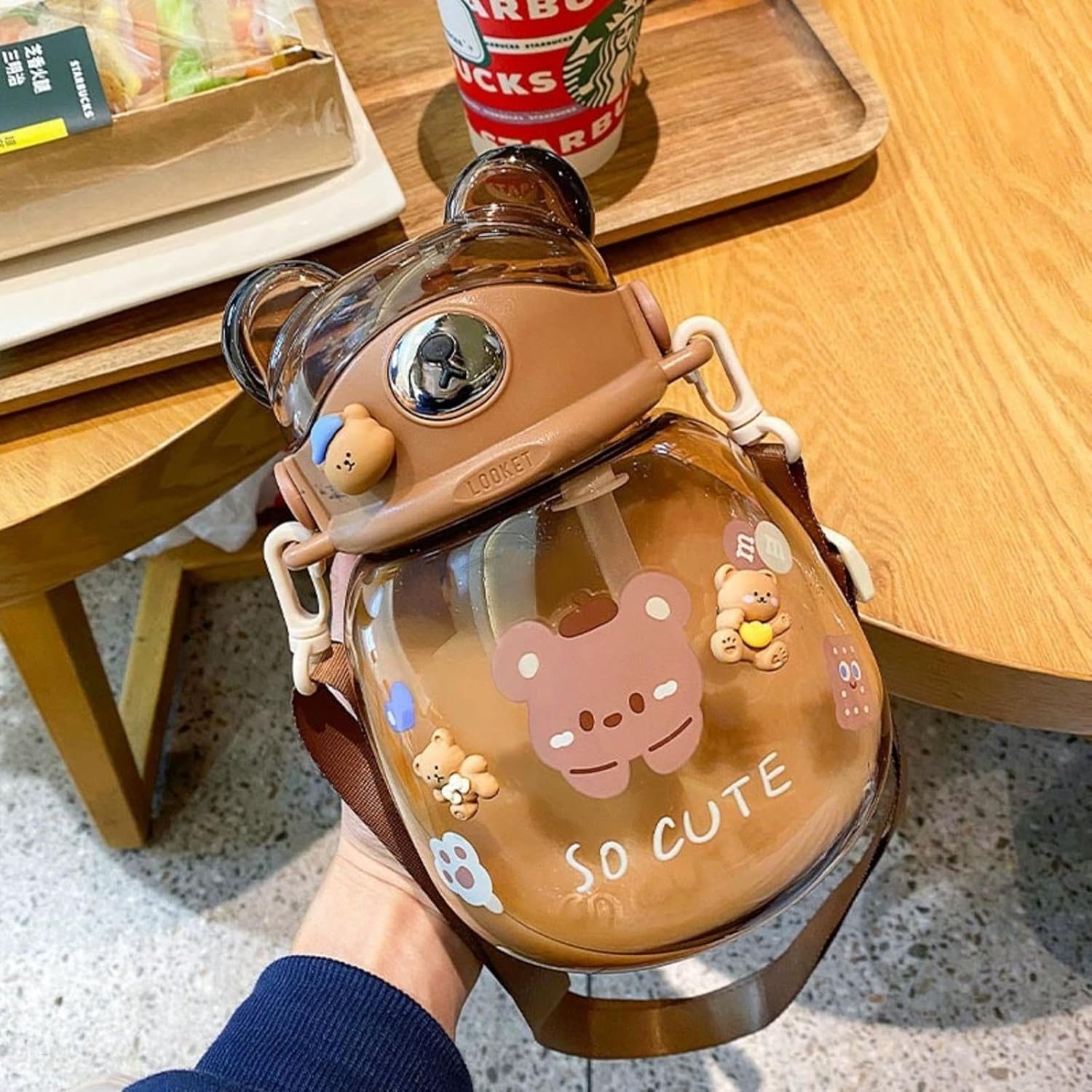 MBETA Bear Water Cup for Girls Summer Portable
