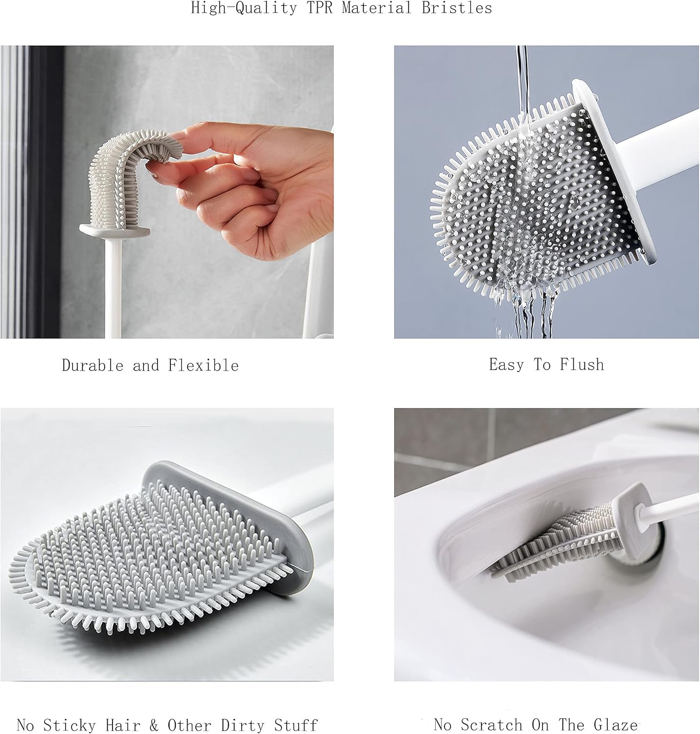 Nothers Toilet Brush and Holder Set White
