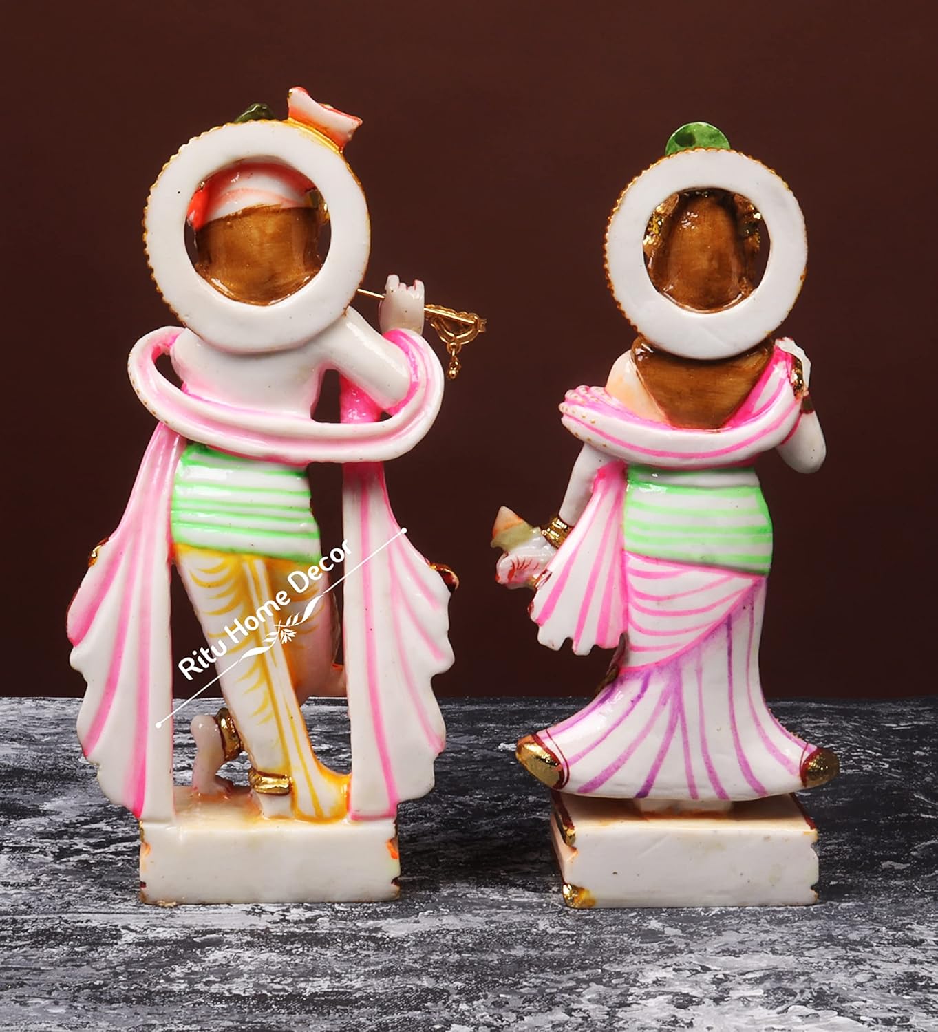 Radha Krishna Statue 10 Inch Marble Figurine