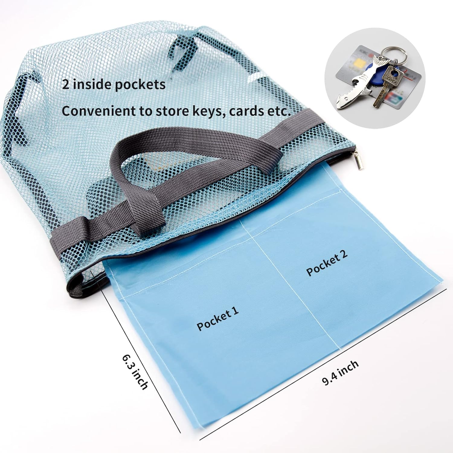 TOPASION Mesh Shower Caddy Bag for Travel and Gym