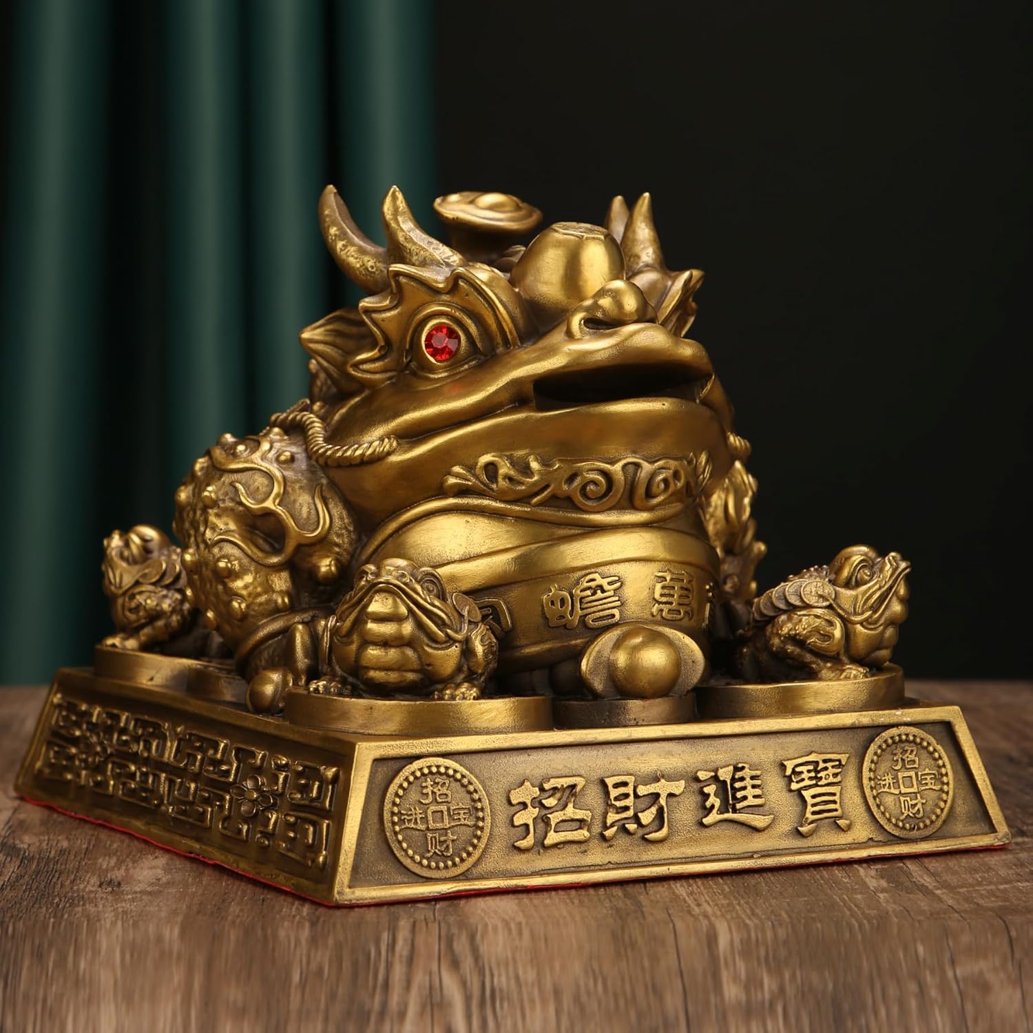 Usoway Full Bronze Wishing Bell Figurine Ornament