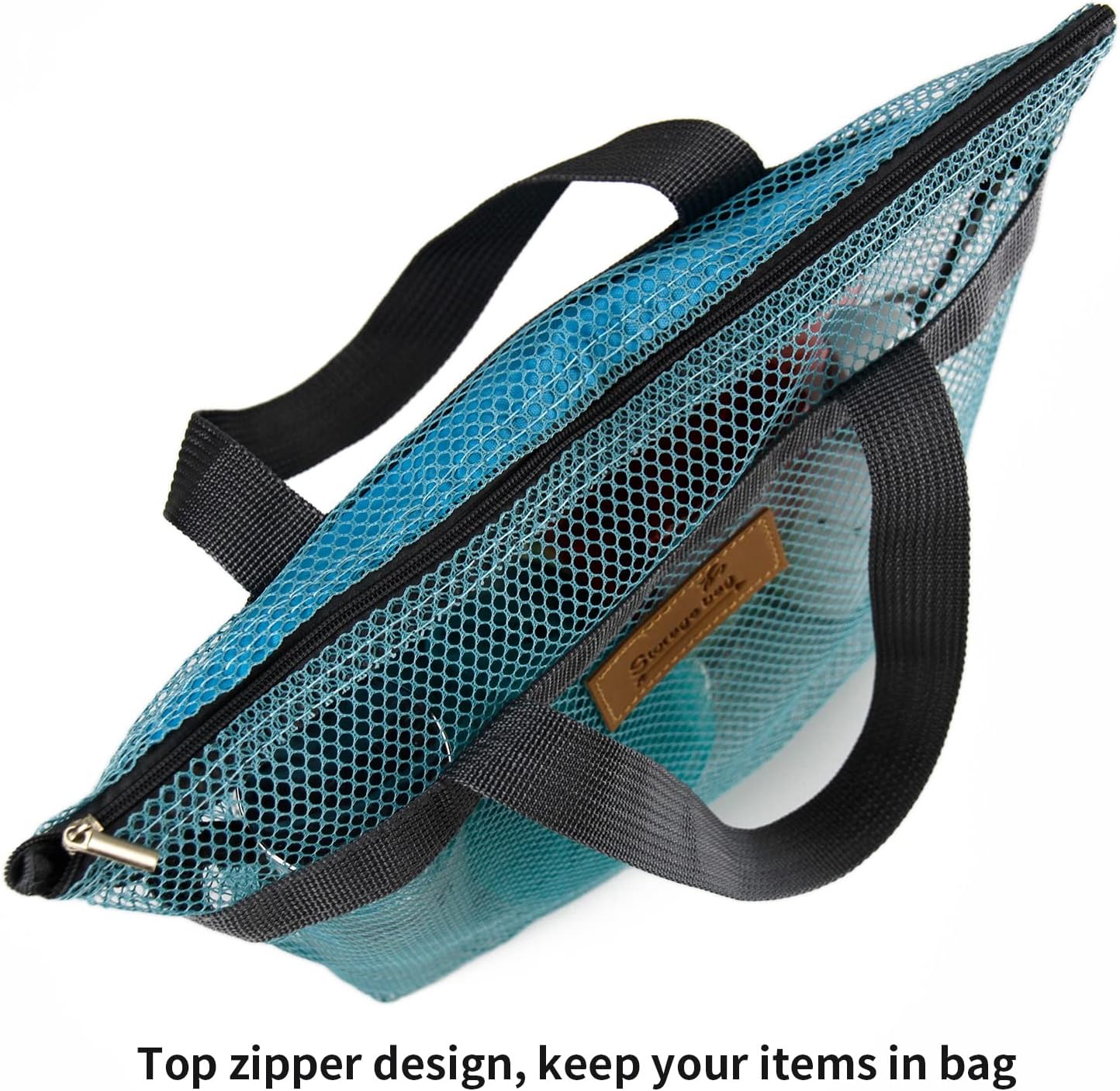 TOPASION Mesh Shower Caddy Bag for Travel and Gym