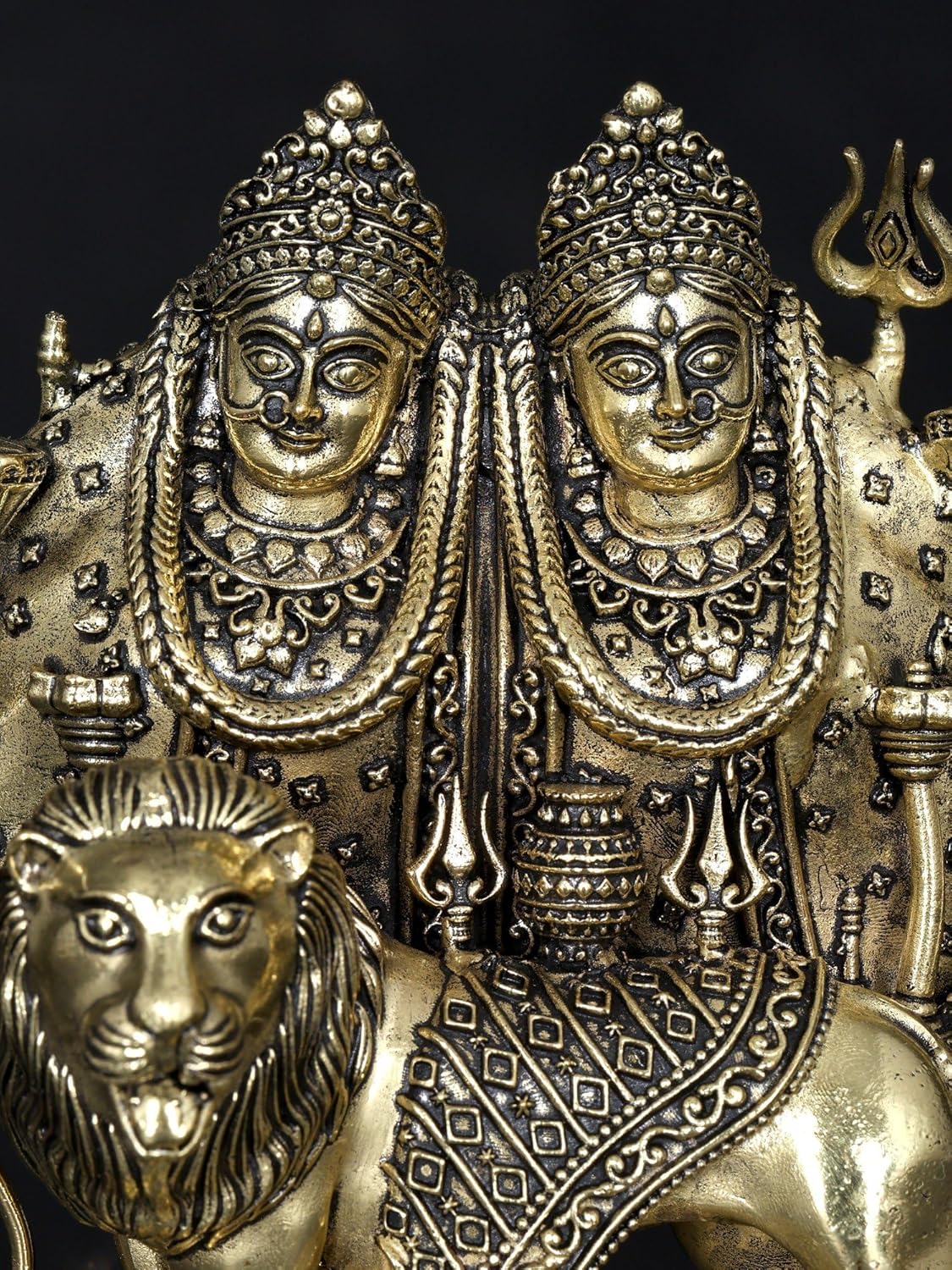 Small Superfine Maa Chamunda Devi Brass Statue for Puja