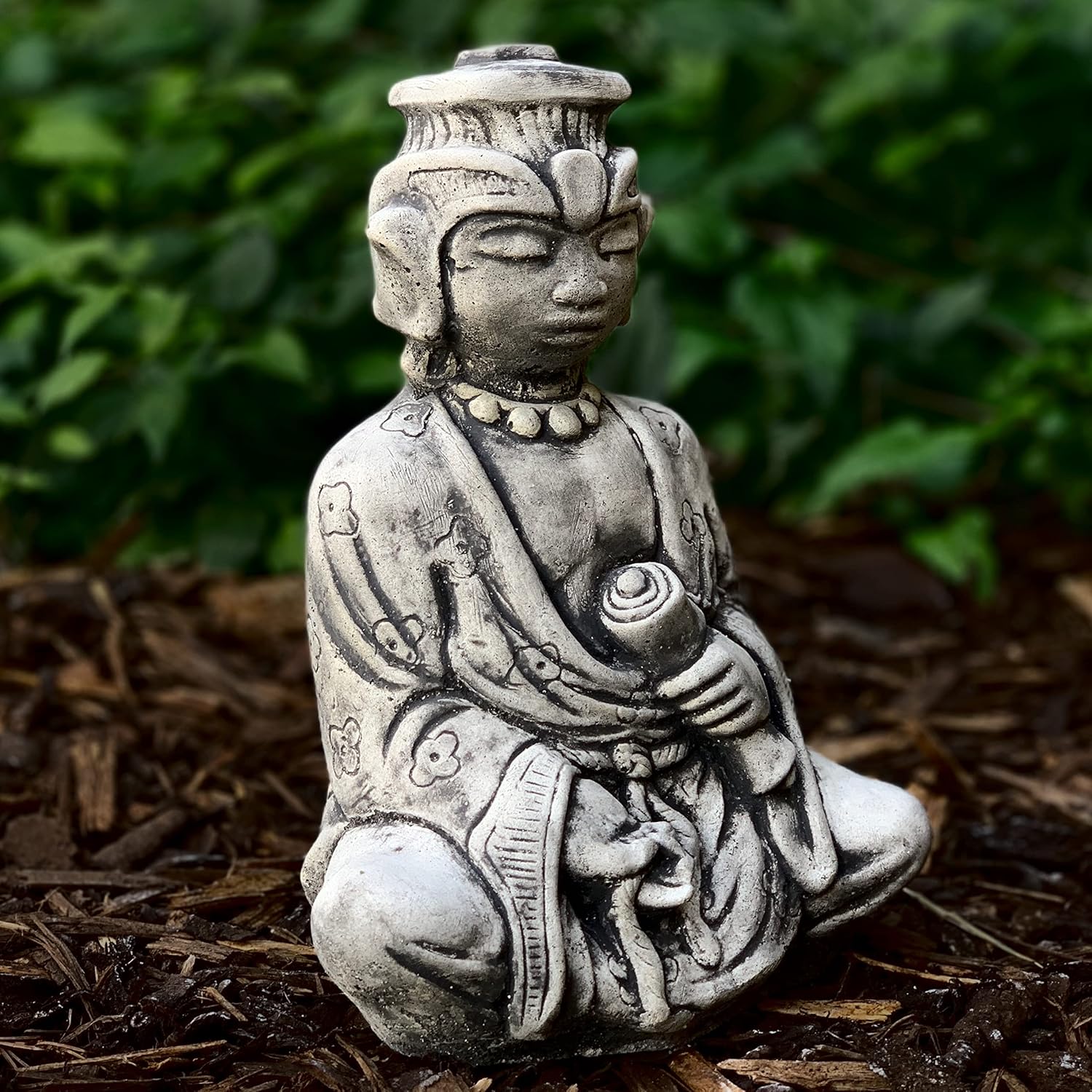 OLOMA Stone Sitting Chinese Man Statue