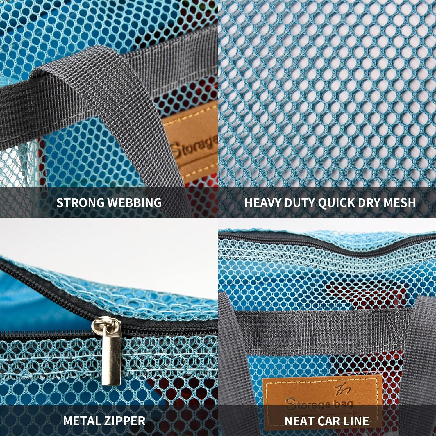 TOPASION Mesh Shower Caddy Bag for Travel and Gym