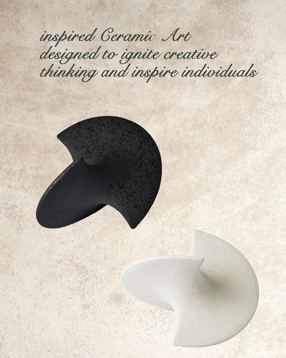 UPWOIGH Black Ceramic Balancing Sculpture 1Pack