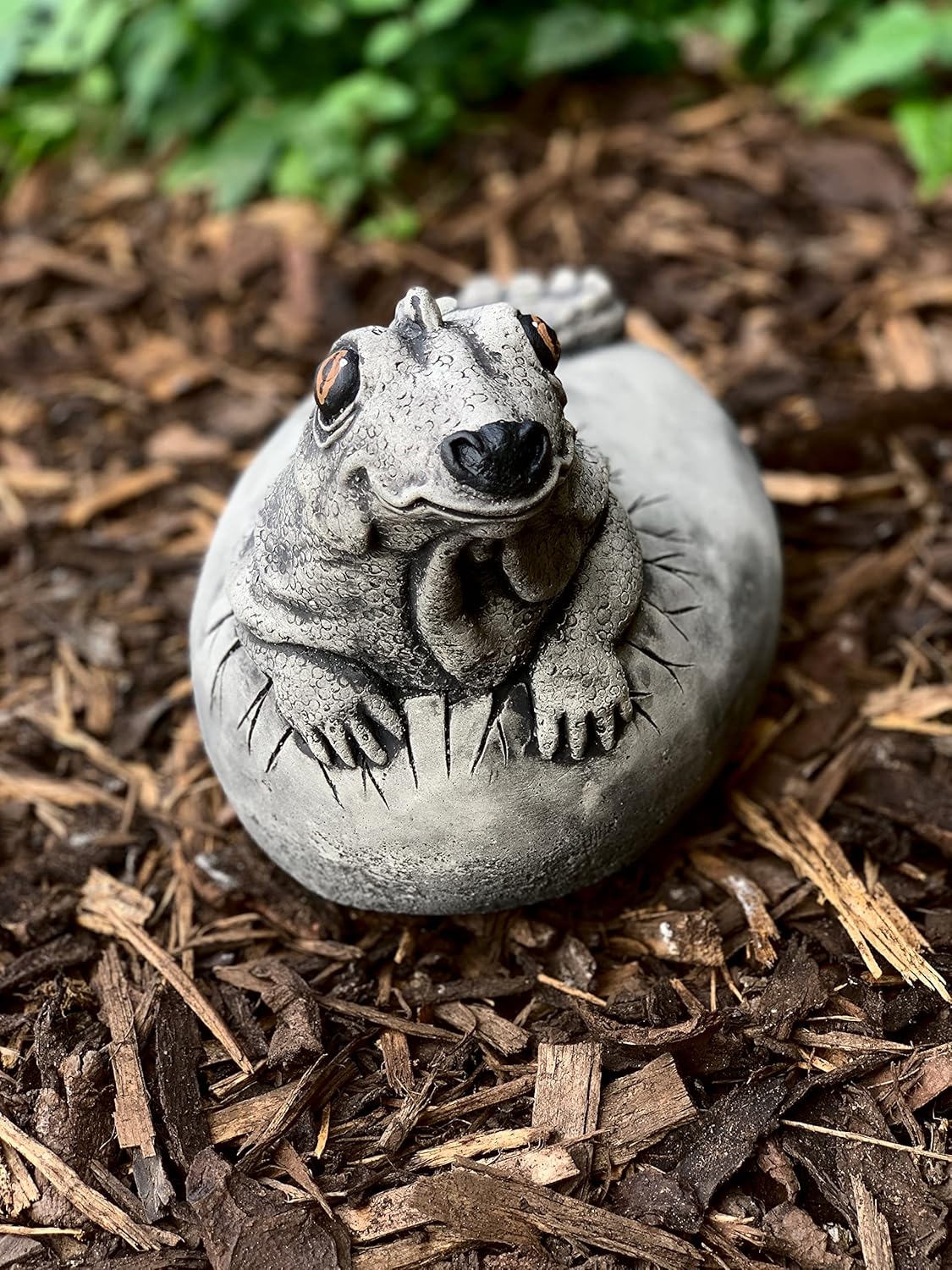 OLOMA Funny Dinosaur Statue Concrete Garden Decoration