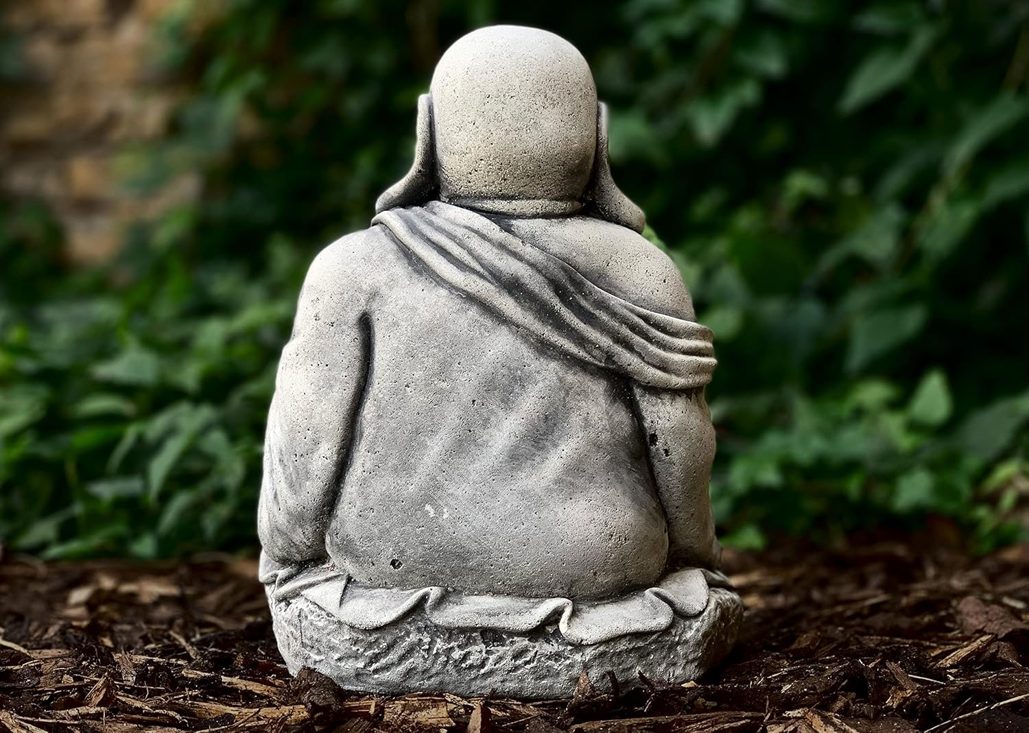 OLOMA Buddha Statue Concrete Meditating Decor Figurine