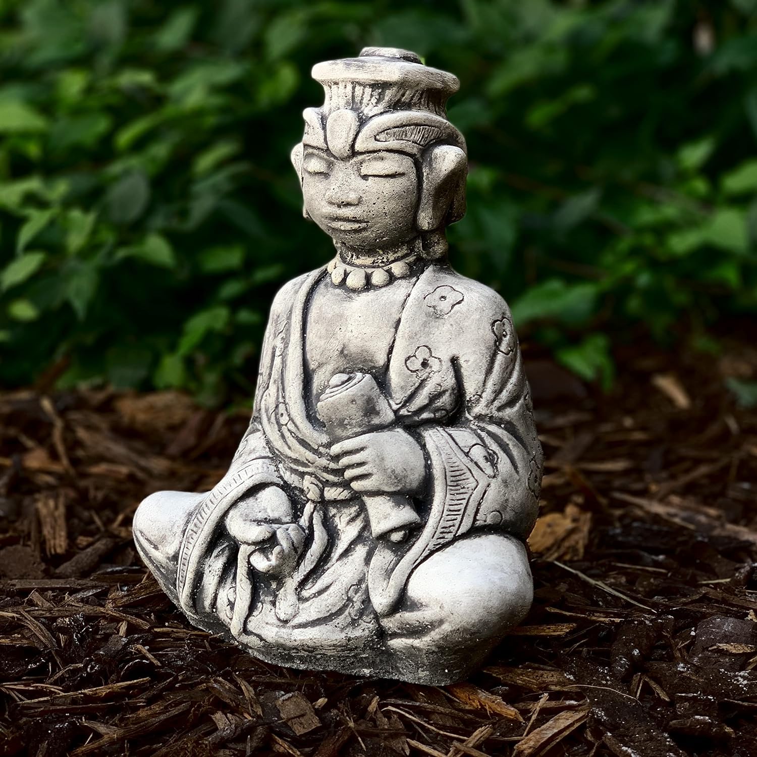 OLOMA Stone Sitting Chinese Man Statue